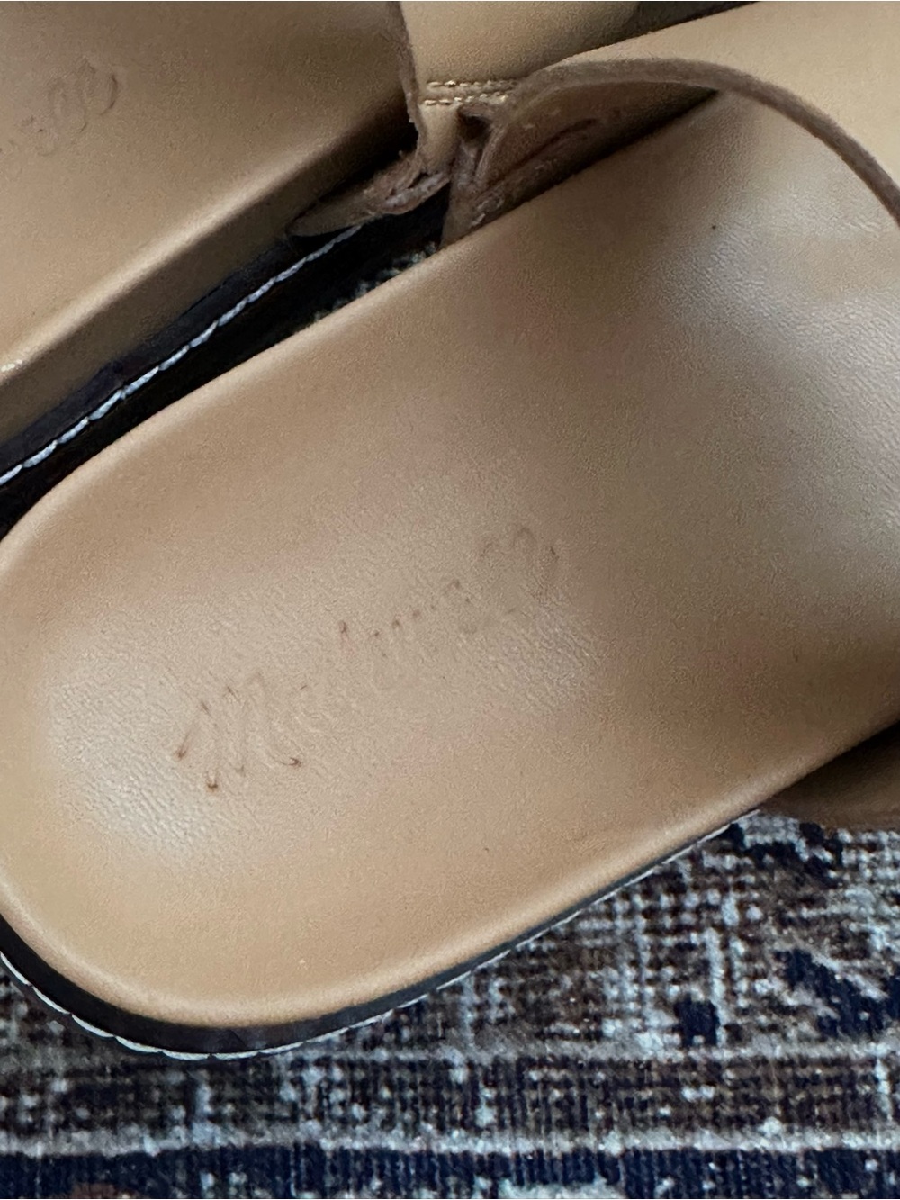 Women's Tan Double-Strap Platform Slide Sandals - Picture 5 of 5
